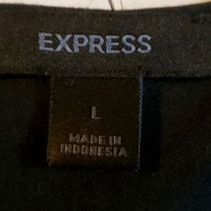 Express brand black sleeveless top, size L.